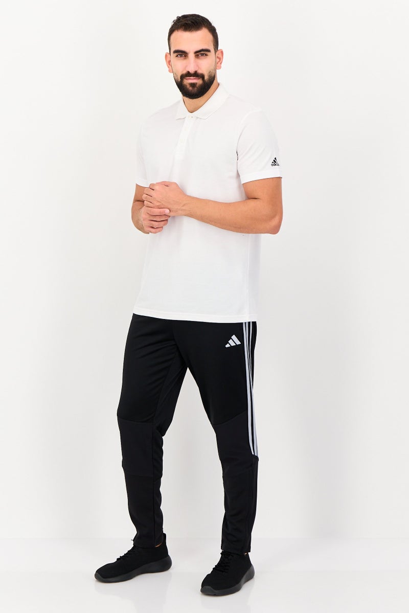 Adidas Men Sportswear Fit Short Sleeve Outdoor Polo Shirt, White - Image 4